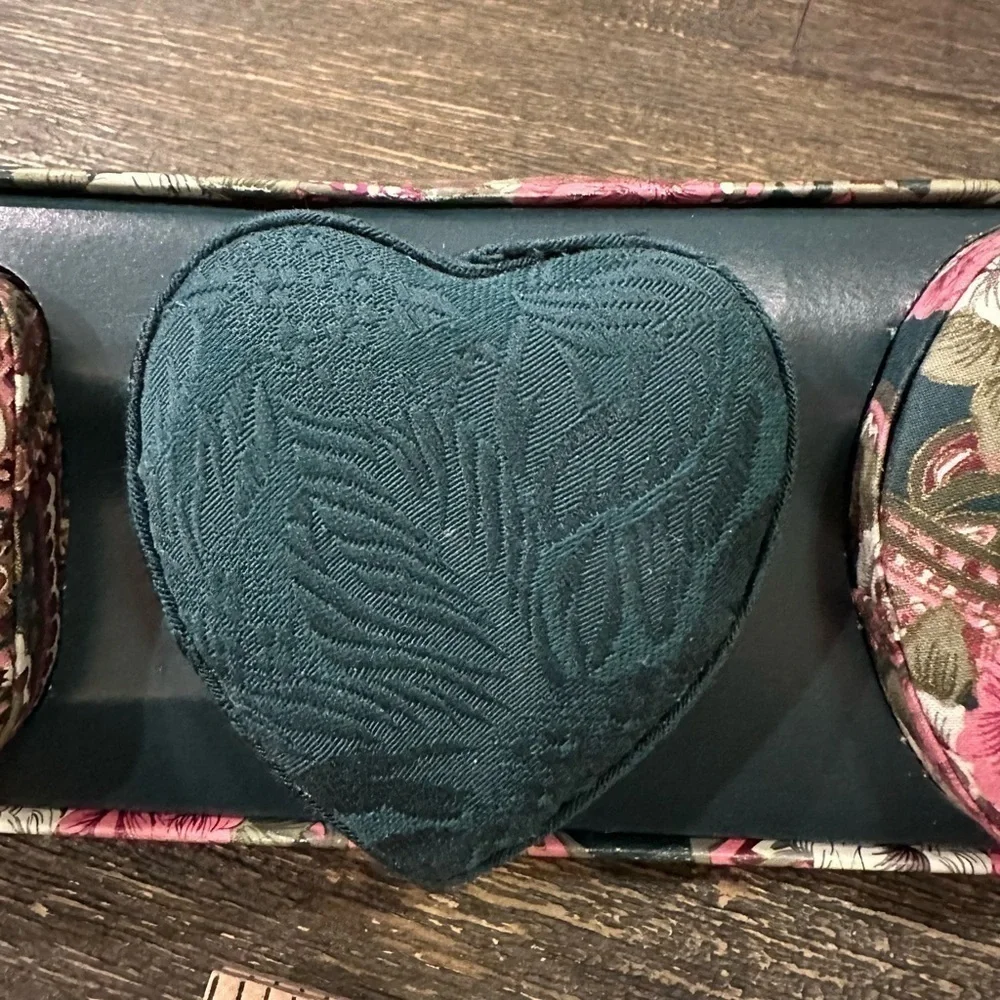 Vintage 90s Set of 3 Huntington Ridge Fabric Trinket Boxes- NEW in box